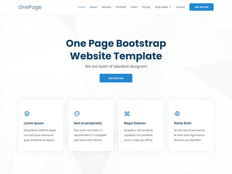 OnePage多用途的Bootstrap单页网站模板
